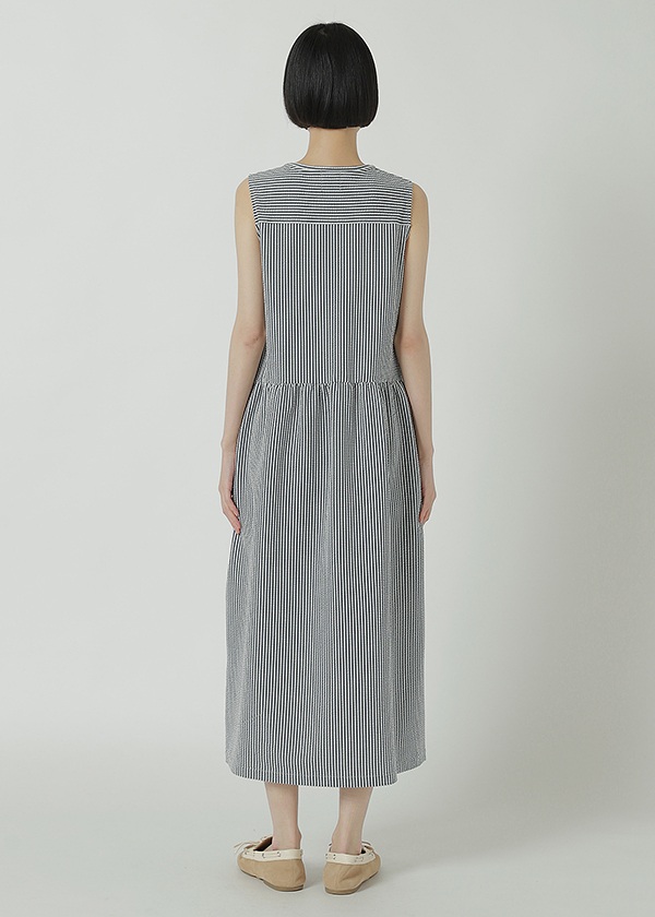 NYA- / SEERSUCKER STRIPED DRESS / ワンピース
