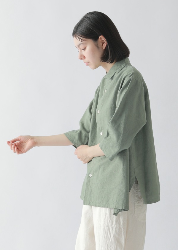 Plantation / (O) リネンコットンキャンバス / シャツ