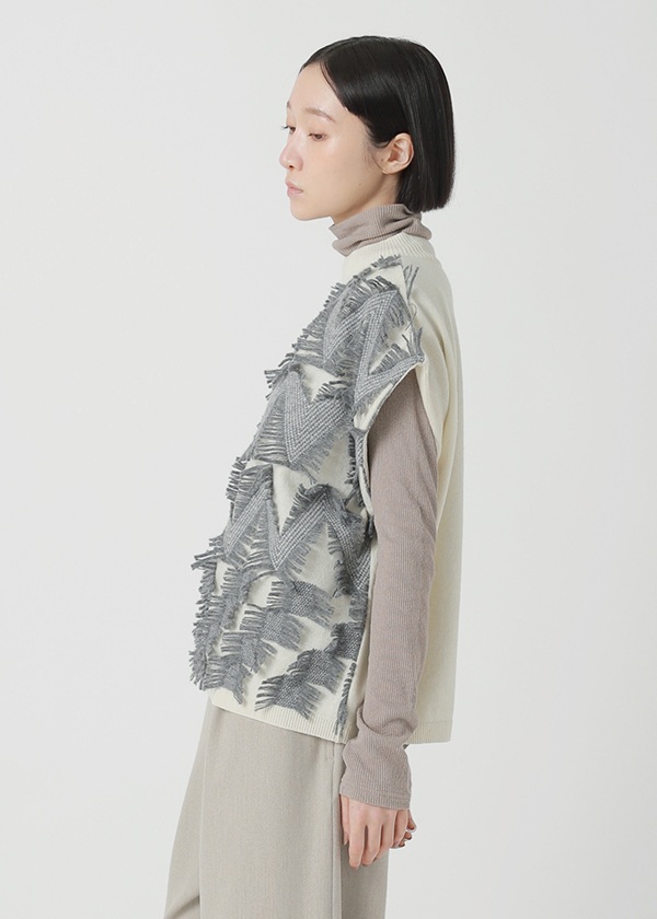 Plantation / フリンジジャガード / ニット