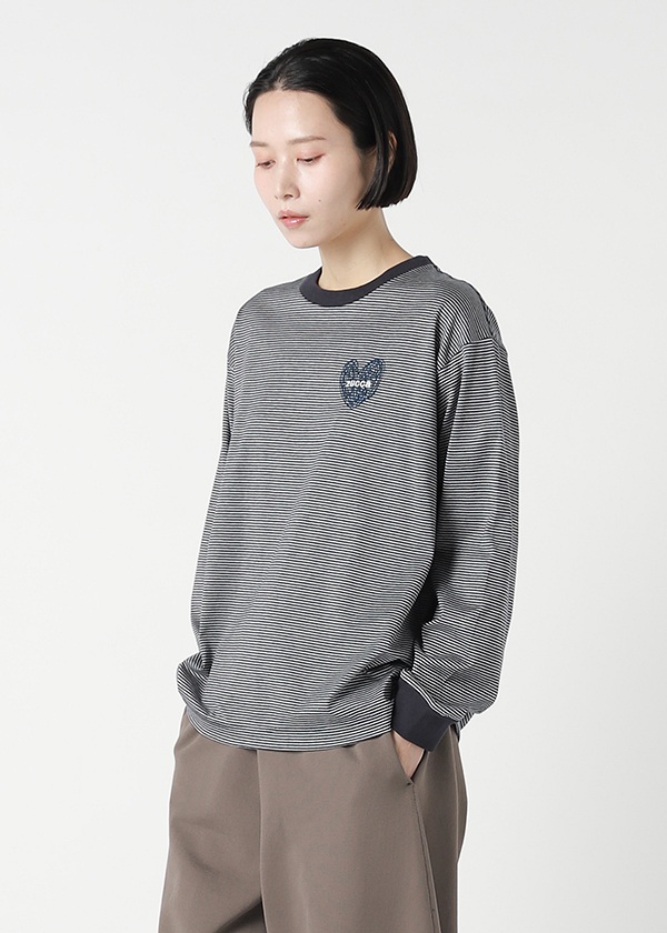 ZUCCa / HEART LOGO STRIPED T / カットソー