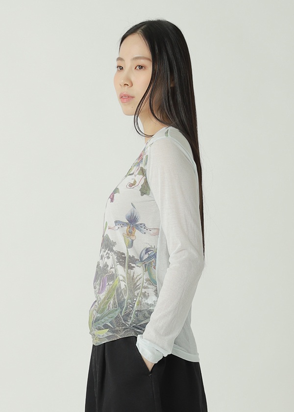 ZUCCa / S SHEER WILD FLOWER / カットソー