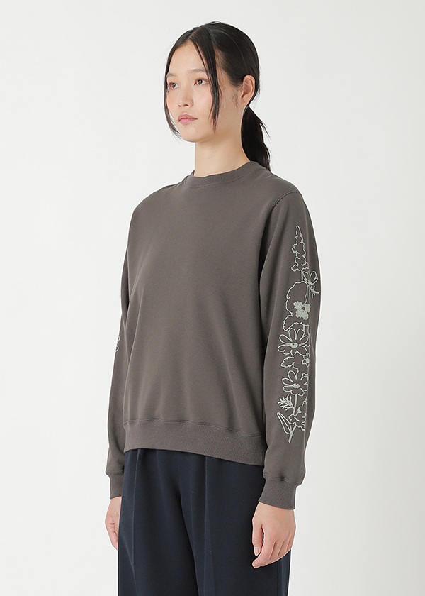 <先行予約> ZUCCa / FLOWER EMBROIDERY SWEATSHIRT / トップス
