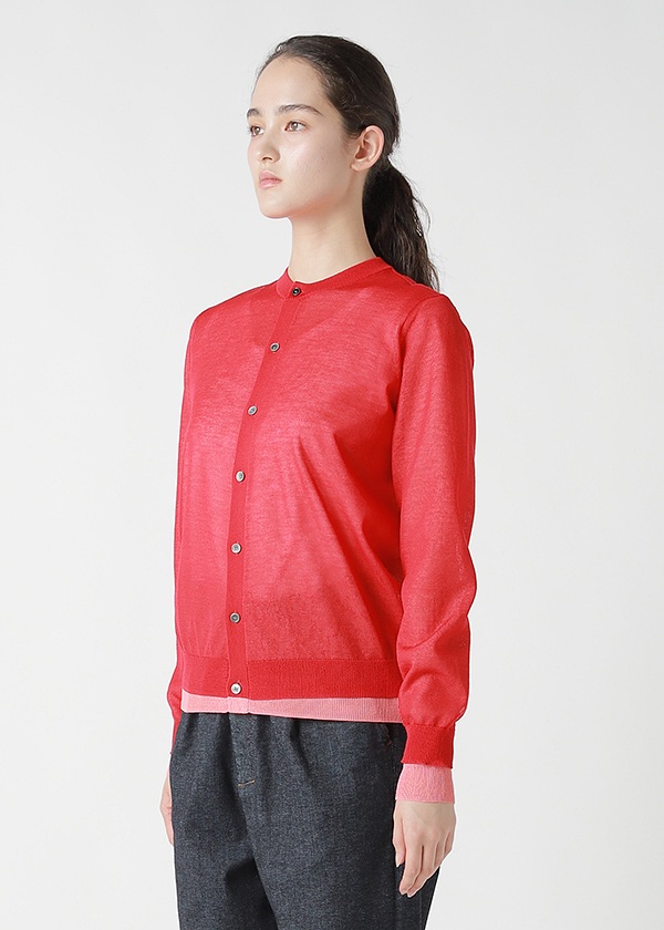 ZUCCa / DOUBLE SHEER KNIT / カーディガン