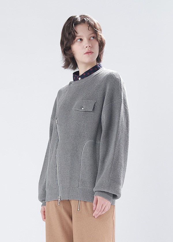 <先行予約> ZUCCa / TEXTURED COTTON KNIT / ブルゾン