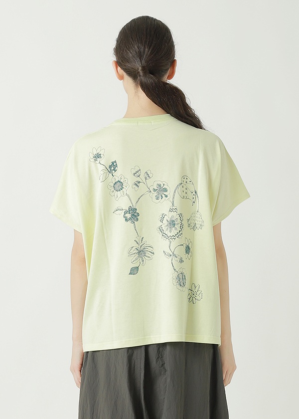 ZUCCa / S DRAWING FLOWER PRINT T / Tシャツ