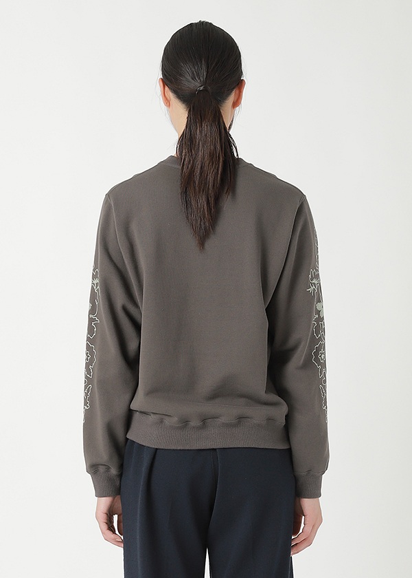 <先行予約> ZUCCa / FLOWER EMBROIDERY SWEATSHIRT / トップス