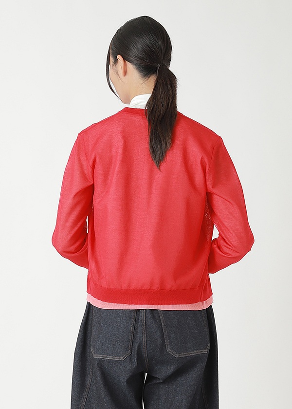 <先行予約> ZUCCa / DOUBLE SHEER KNIT / カーディガン