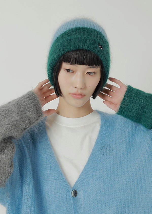 <先行予約> NYA- / COLOR BLOCK KNIT ACC / 帽子
