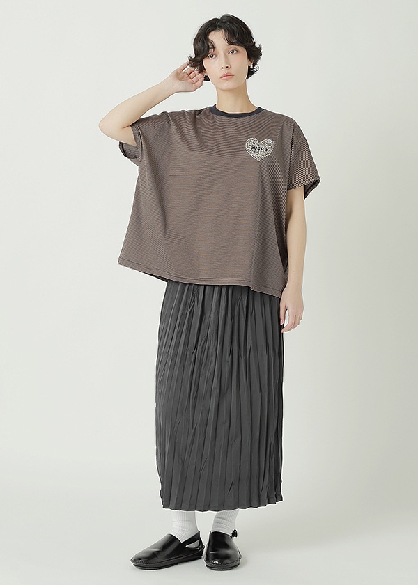 ZUCCa / HEART LOGO STRIPED T / Tシャツ