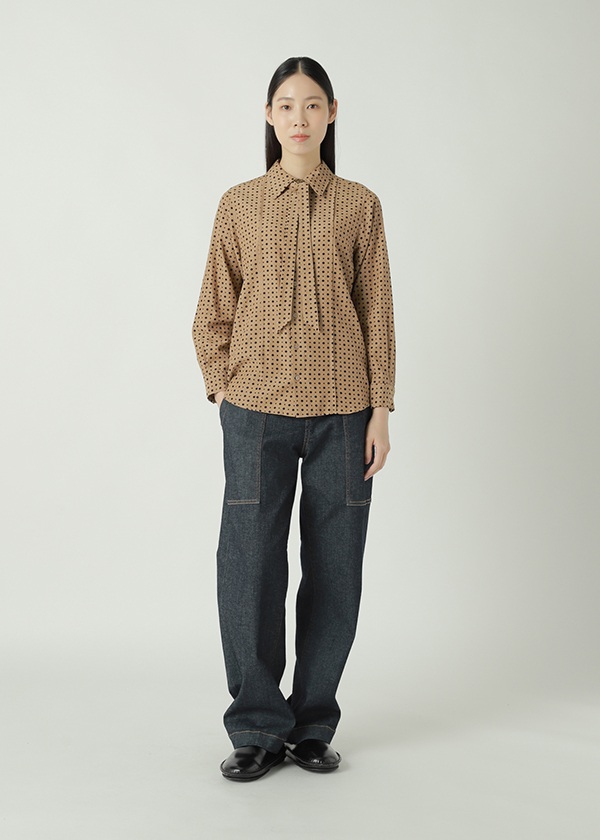 ZUCCa / S DOT SQUARE PRINT / ブラウス
