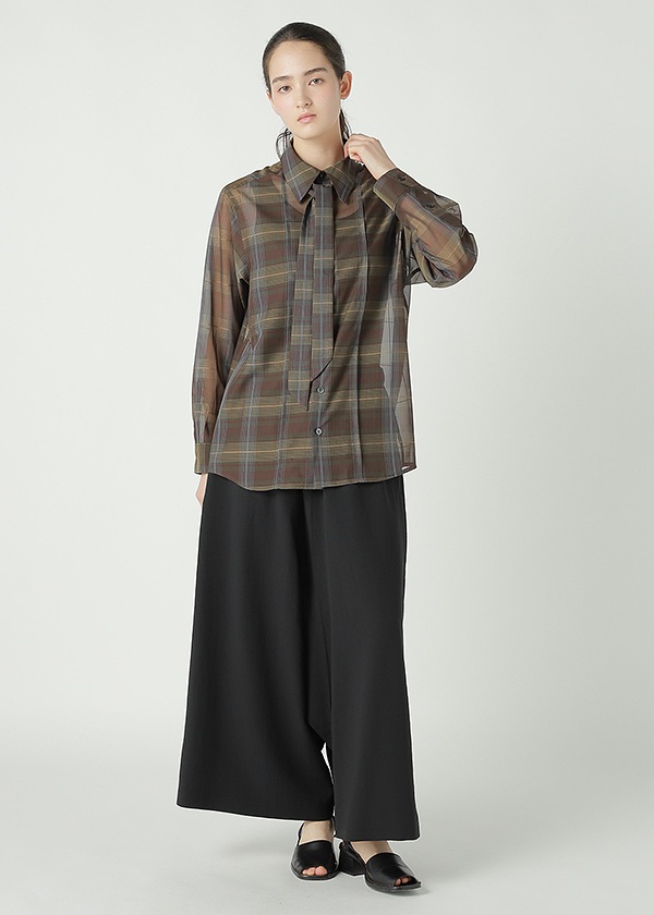 <先行予約> ZUCCa / SHEER CHECK / シャツ