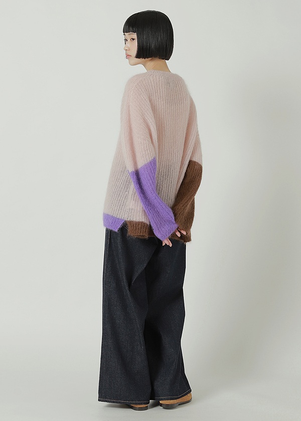 <先行予約> NYA- / COLOR BLOCK KNIT / ニットプルオーバー