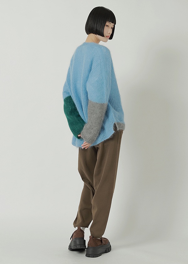 <先行予約> NYA- / COLOR BLOCK KNIT / ニットカーディガン