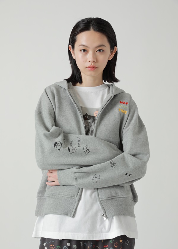NYA- / (O) NAP TIME SWEATSHIRT / ジップアップフーディー
