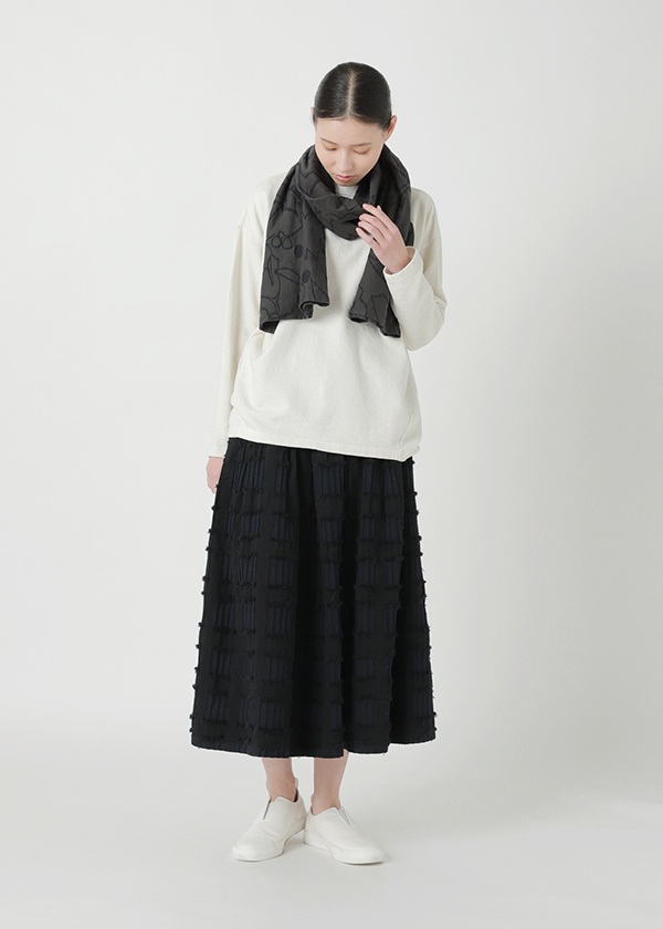 Plantation / ラインフラワードットジャージストール / ストール