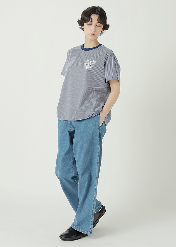 ZUCCa / HEART LOGO STRIPED T / Tシャツ