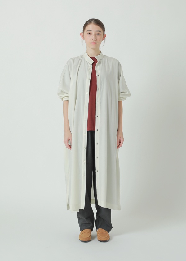 NYA- / P SOLID FLOW DRESS / シャツワンピース