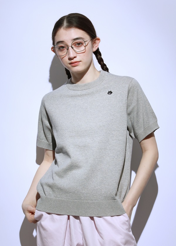 NYA- / (O) COTTON KNIT TOP / ニットトップス