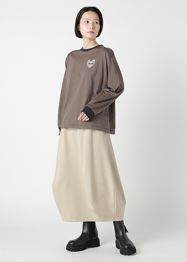 ZUCCa / HEART LOGO STRIPED T / カットソー
