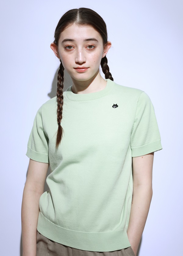NYA- / (O) COTTON KNIT TOP / ニットトップス