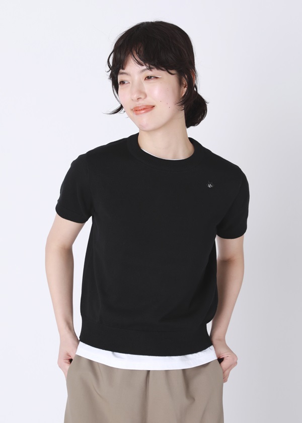 NYA- / (O) COTTON KNIT TOP / ニットトップス