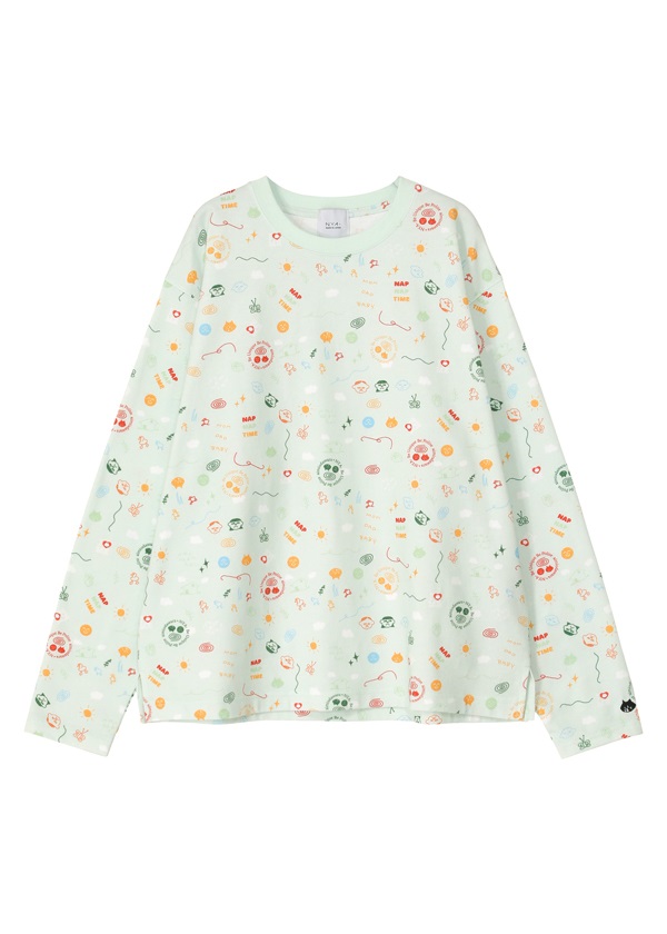 NYA- / (O) FAMILY PRINT T / ロングスリーブTシャツ