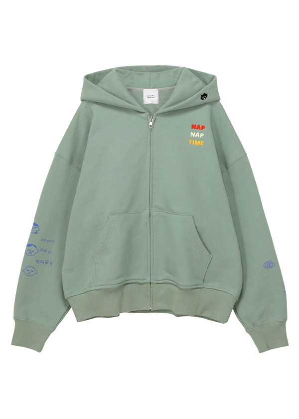 NYA- / (O) NAP TIME SWEATSHIRT / ジップアップフーディー