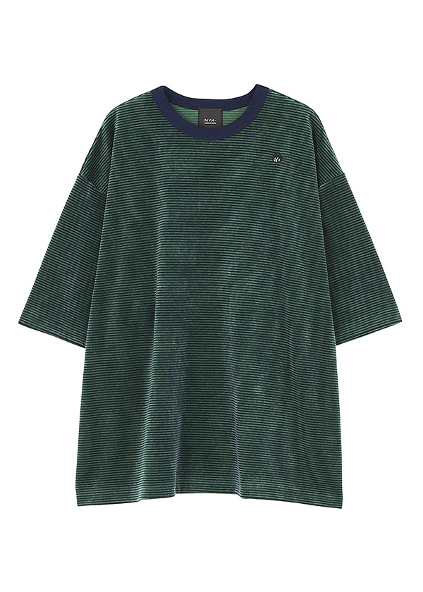 NYA- / LOOSE VELOUR STRIPED T / Tシャツ