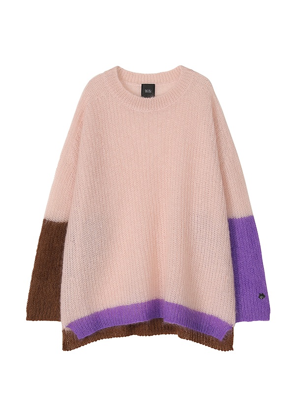 NYA- / COLOR BLOCK KNIT / ニットプルオーバー