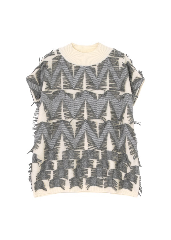 Plantation / フリンジジャガード / ニット