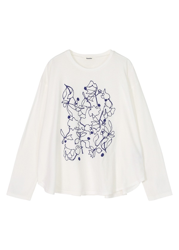 Plantation / ラインフラワードットT / カットソー