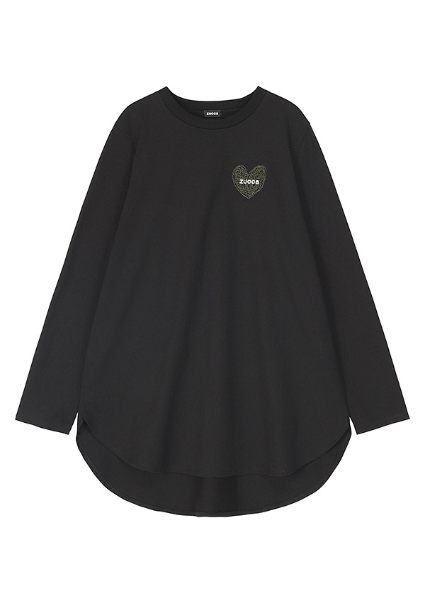 ZUCCa / HEART LOGO SHIRT TAIL T / カットソー