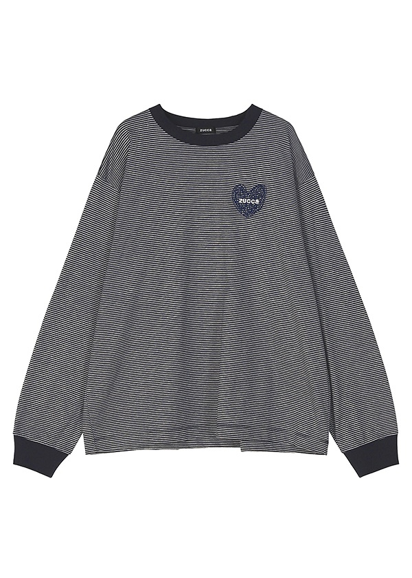 ZUCCa / HEART LOGO STRIPED T / カットソー