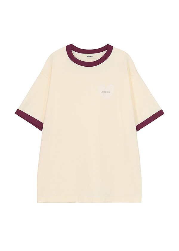 ZUCCa / S HEART LOGO RINGER T / Tシャツ