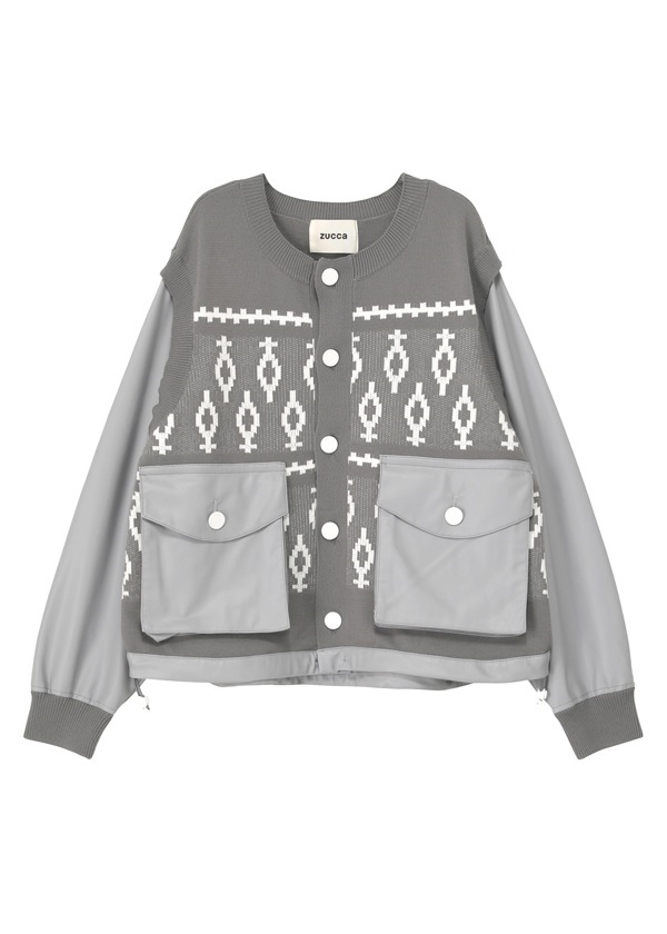 ZUCCa / (O) P ニットドッキング / ブルゾン