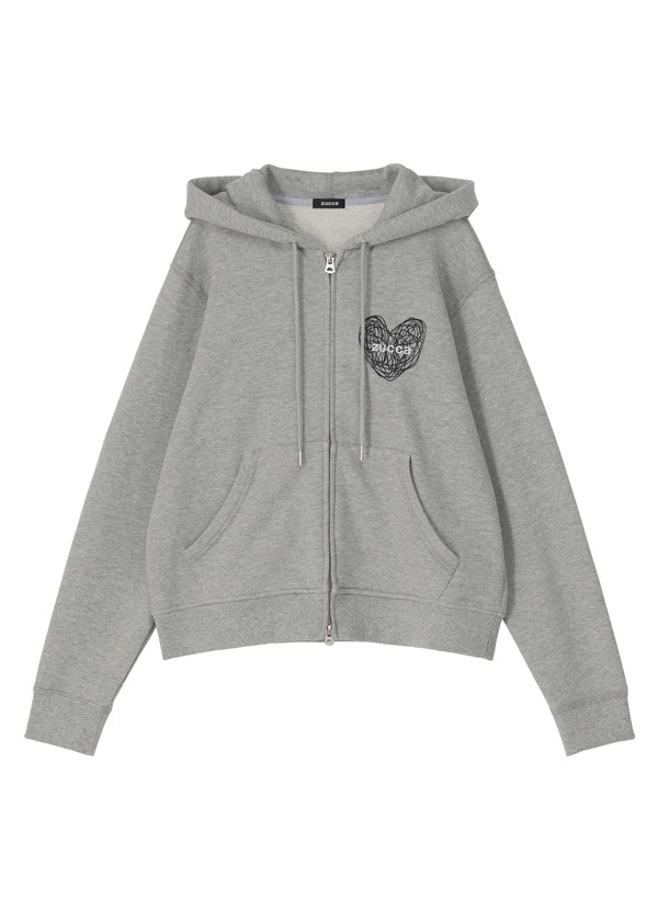 ZUCCa / HEART LOGO ZIP-UP HOODIE / スウェット