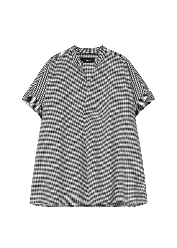 ZUCCa / COTTON SILK GINGHAM CHECK / ブラウス