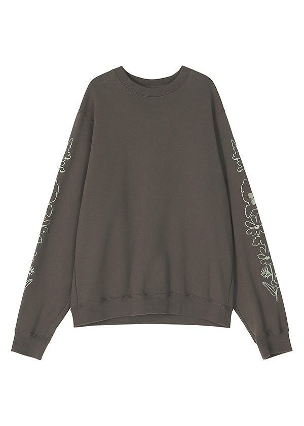 <先行予約> ZUCCa / FLOWER EMBROIDERY SWEATSHIRT / トップス