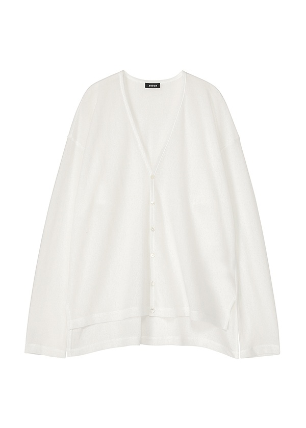 ZUCCa / SHEER HERRINGBONE INLAY / カーディガン