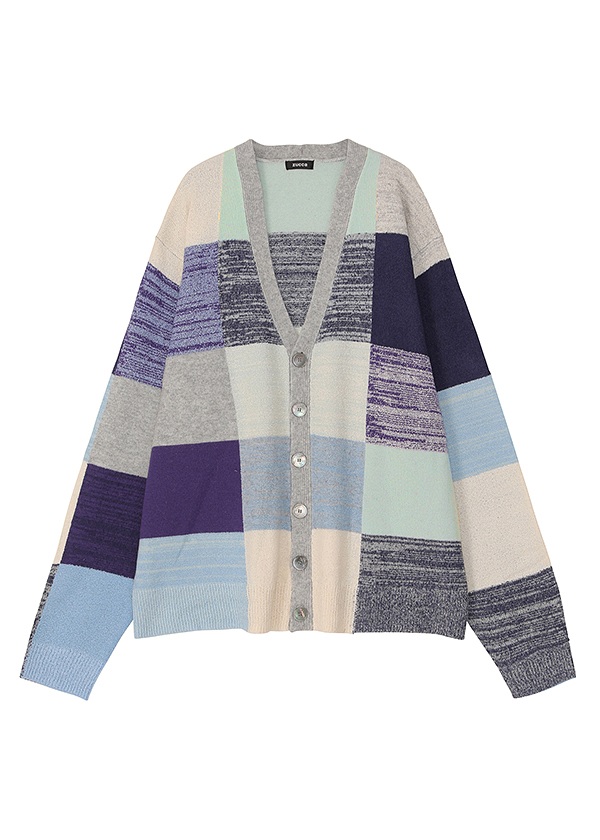 <先行予約> ZUCCa / COLOR BLOCK KNIT / カーディガン
