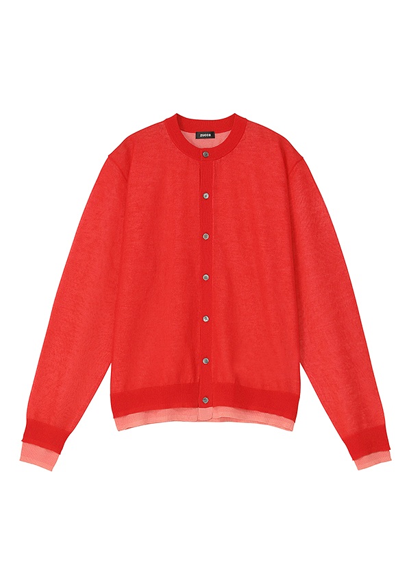 <先行予約> ZUCCa / DOUBLE SHEER KNIT / カーディガン
