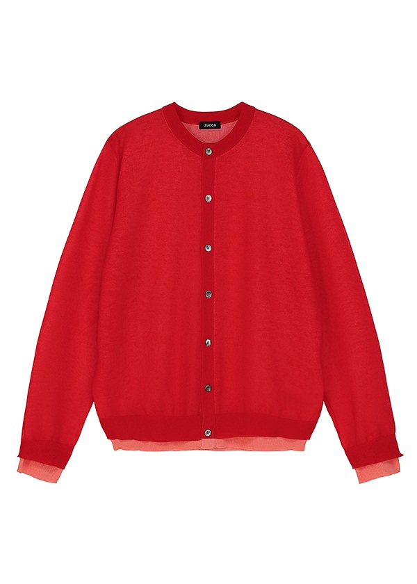 ZUCCa / DOUBLE SHEER KNIT / カーディガン
