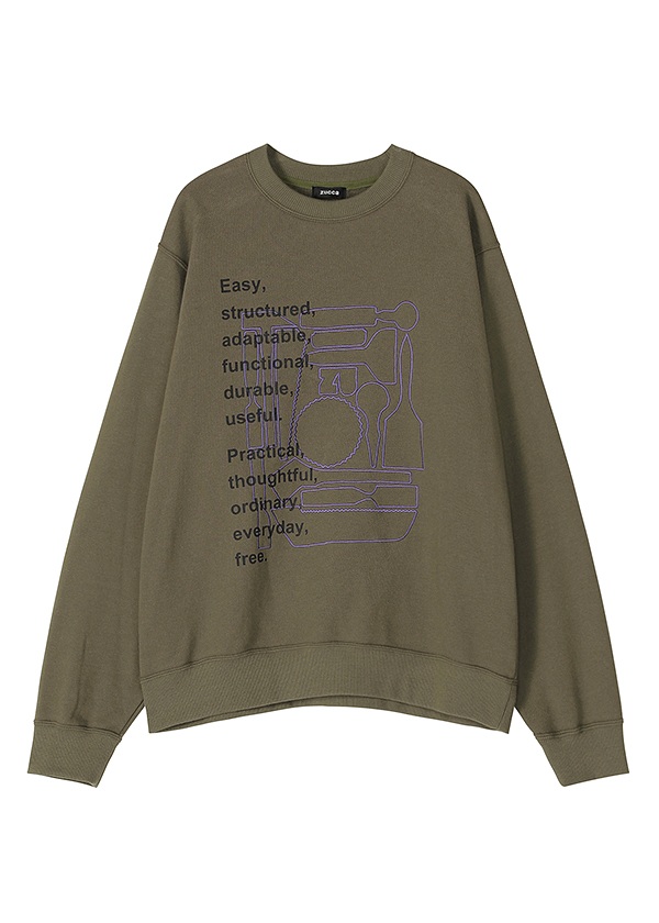 <先行予約> ZUCCa / TOOLS EMBROIDERY SWEATSHIRT / トップス