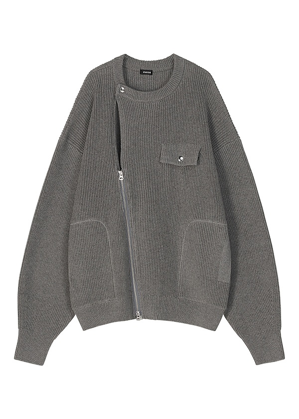 <先行予約> ZUCCa / TEXTURED COTTON KNIT / ブルゾン