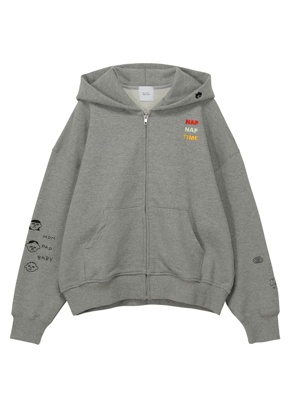 NYA- / (O) NAP TIME SWEATSHIRT / ジップアップフーディー