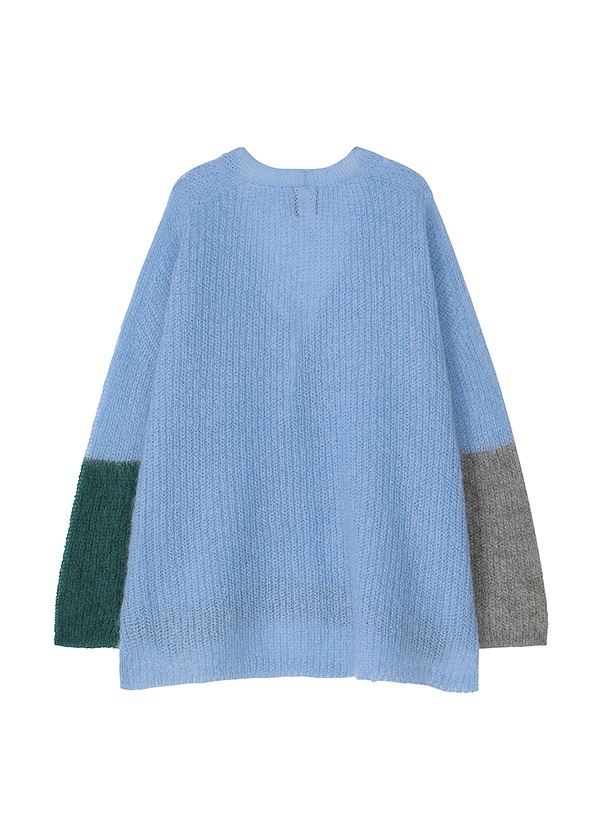 NYA- / COLOR BLOCK KNIT / ニットカーディガン