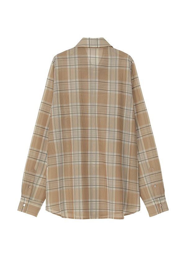 <先行予約> ZUCCa / SHEER CHECK / シャツ