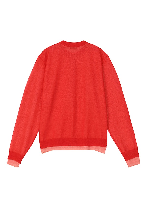 <先行予約> ZUCCa / DOUBLE SHEER KNIT / カーディガン