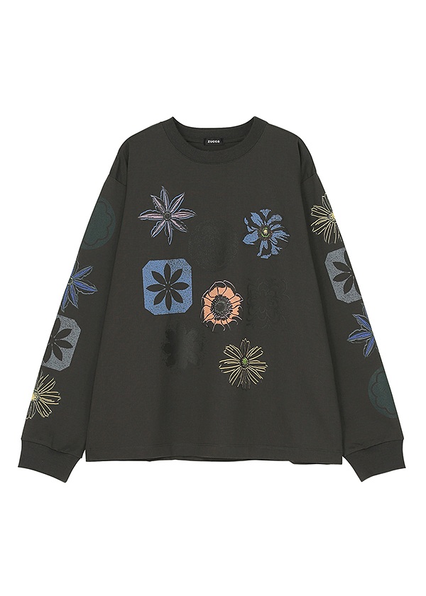 ZUCCa / S 8 FLOWERS T / Tシャツ