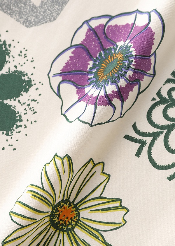 ZUCCa / S 8 FLOWERS T / Tシャツ